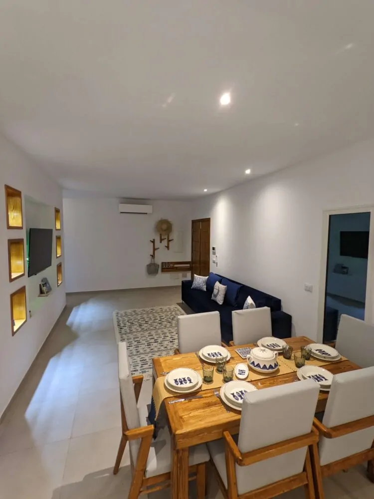 Villa Saphir — Salon, Canapé, TV | Ethic Village Djerba