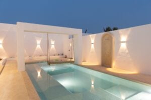 Villa Opale — Piscine, Piscine, balançoire suspendue et douche de piscine | Ethic Village Djerba